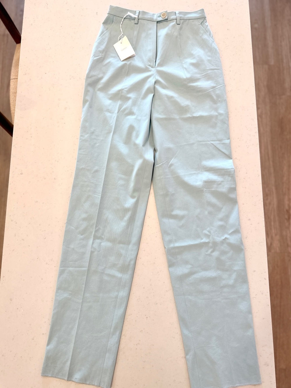 NWT Gunex Tailored Trousers Size 6 Light Blue Italian Made Designer PremiumTrend